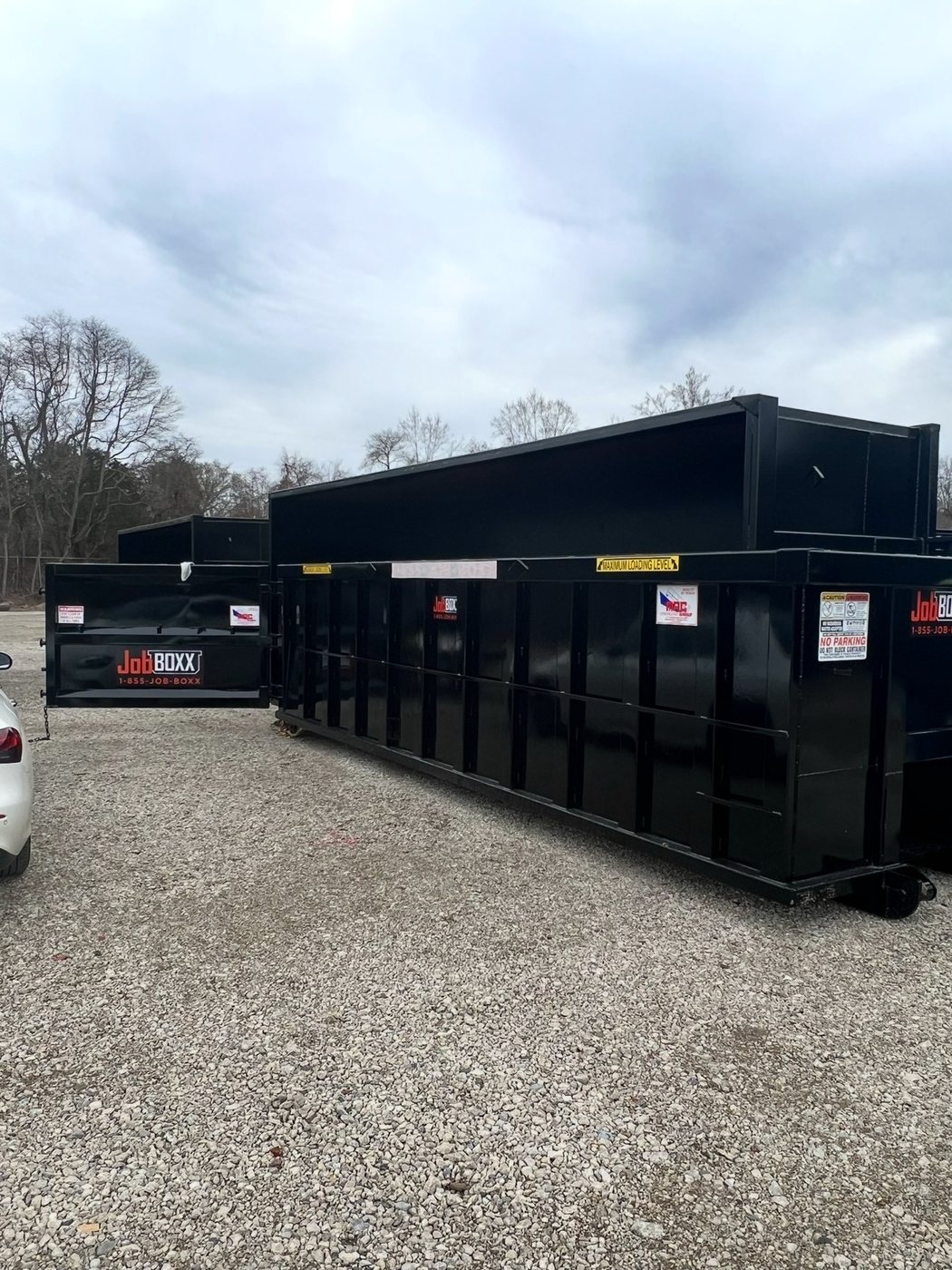 Roll-off container ready for delivery